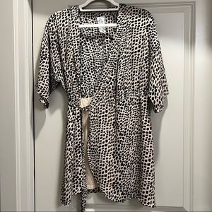 Printed Wrap Dress, S